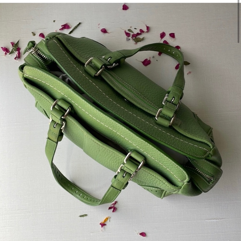 Coach Hamptons Lime Green Satchel Purse